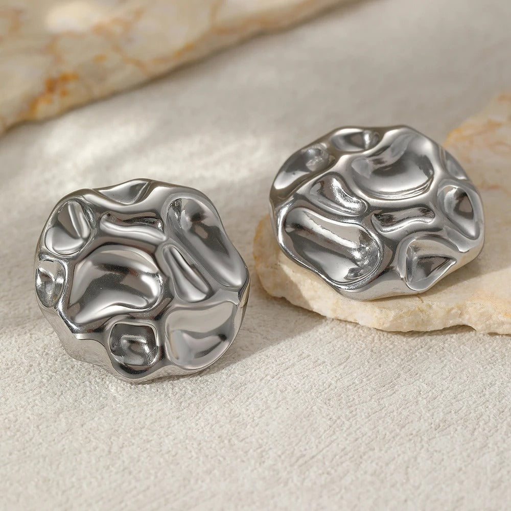 Stainless Steel Geometric Stud Earrings for Women Non-Fading Jewelry