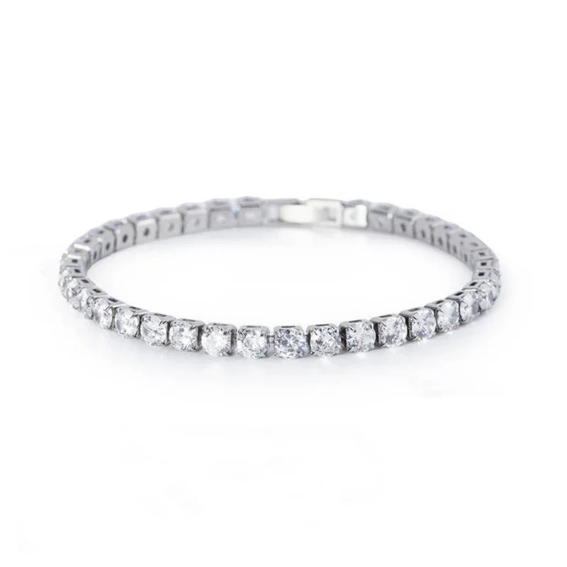 Luxury 4mm CZ Tennis Bracelet Gold & Silver for Men & Women
