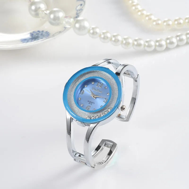 Women’s Bracelet Quartz Watch Crystal Stainless Steel Bangle