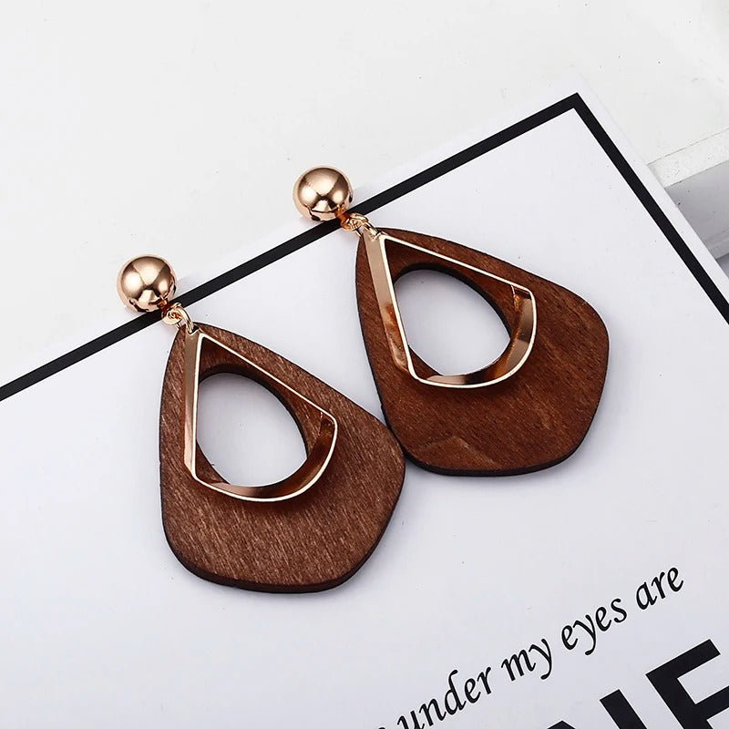 Hollow Out Boho Earrings Women Geometric Drop Statement Jewelry