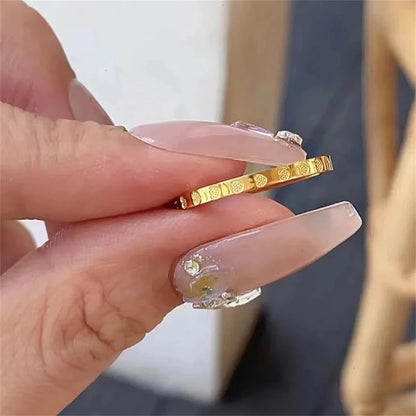 Thin 2mm Heart Ring for Women Gold Finger Band Sizes 5–10