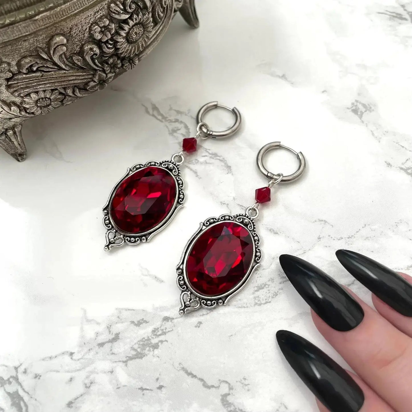Gothic Vampire Earrings Demon Goth Ear Hooks for Women Accessories