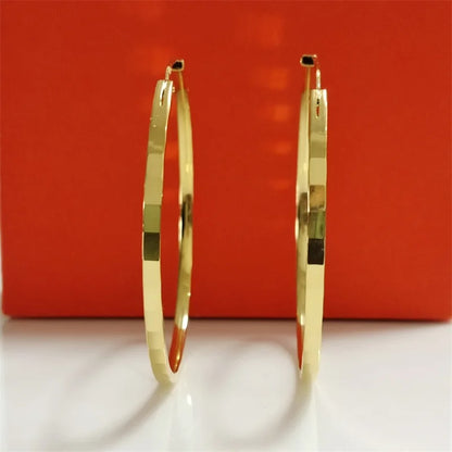 New Fashion 18K Gold Plated Hoop Earrings For Women 925 Sterling Silver Fashion Earring