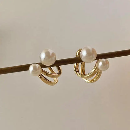 Classic pearl earrings for women, retro style earrings, temperament for older girls, bridal gifts, banquet souvenirs