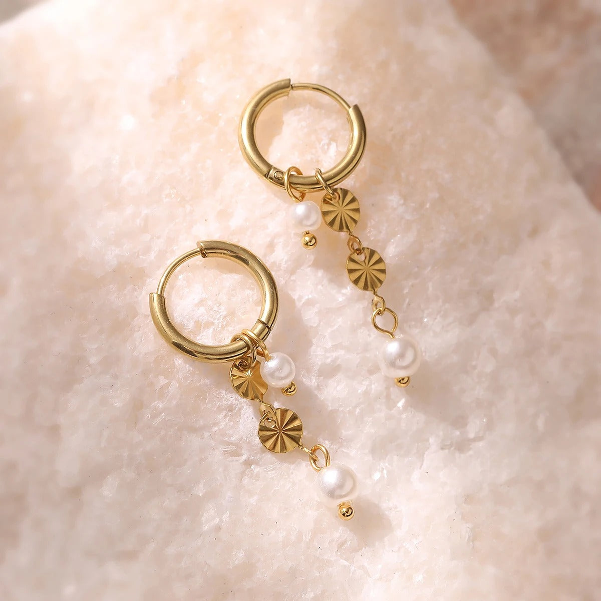 Delicate Gold Drop Earrings Women Stainless Steel Fashion