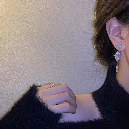 Women’s Shiny Crystal Drop Earrings Party Fashion Jewelry