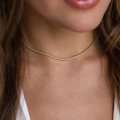 eManco Crystal Necklace for Women – High-Quality Stainless Steel Bridal Jewelry & Gift