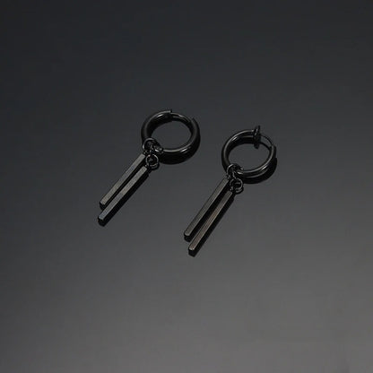 Cool Punk Ear Clip Earrings Men Women Long Stick Pendant