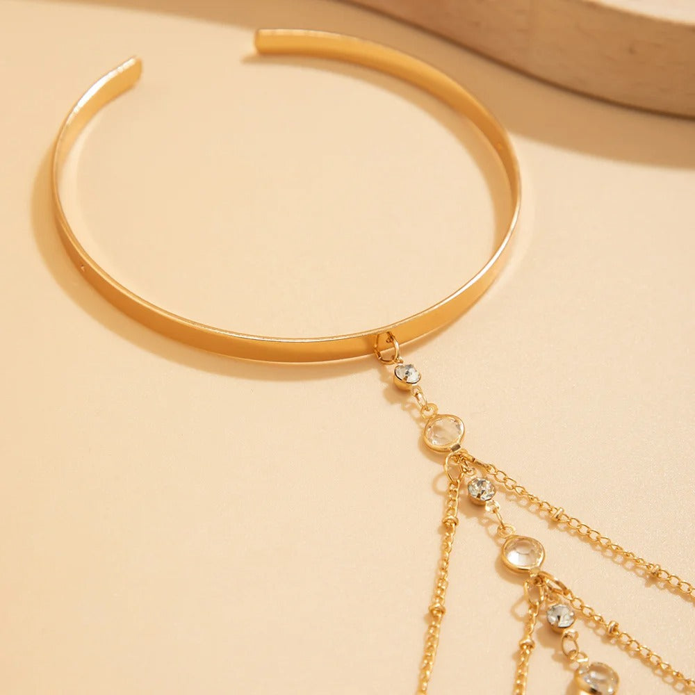 Trendy Multi-Layer Rhinestone Arm Bracelet Women’s Jewelry