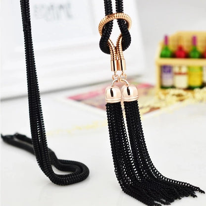 Women’s Geometric Twisted Necklace Tassel Pendant Fashion Gift