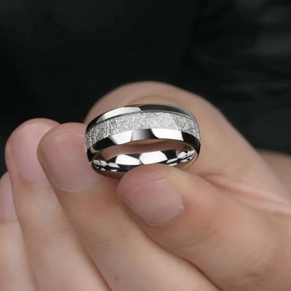 Silver Couple Rings Set with Zircon for Men & Women
