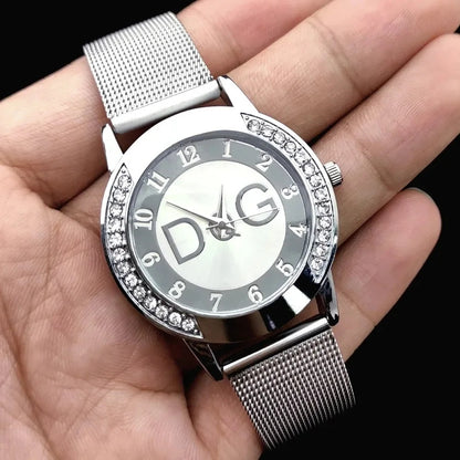 2025 Hot Sale European Fashion DQG Women's Watch – Luxury Quartz Stainless Steel Ladies Clock
