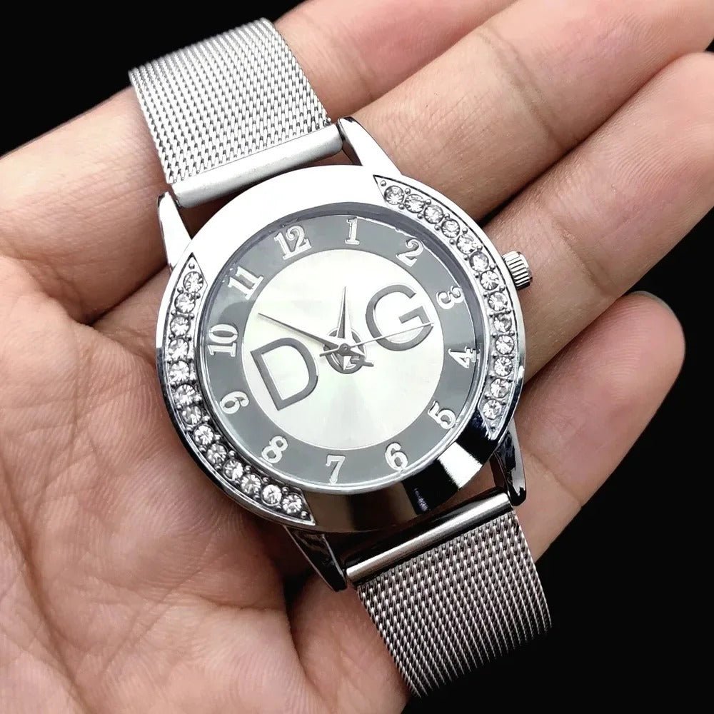 2025 Hot Sale European Fashion DQG Women's Watch – Luxury Quartz Stainless Steel Ladies Clock