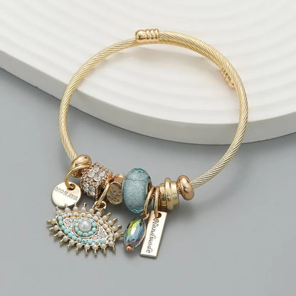 Stainless Steel Beaded Love Bracelet Trendy Women’s Jewelry
