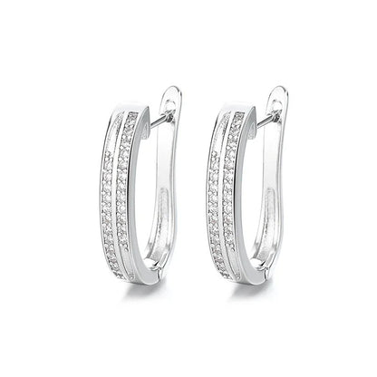 High Quality 925 Silver Earrings Wedding Fashion Women