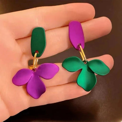 Exaggerated Flower Earrings Trendy Korean Style for Women