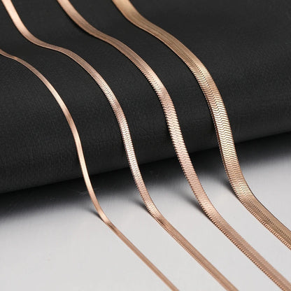 Stainless Steel Snake Chain Necklace Unisex Waterproof Choker Jewelry