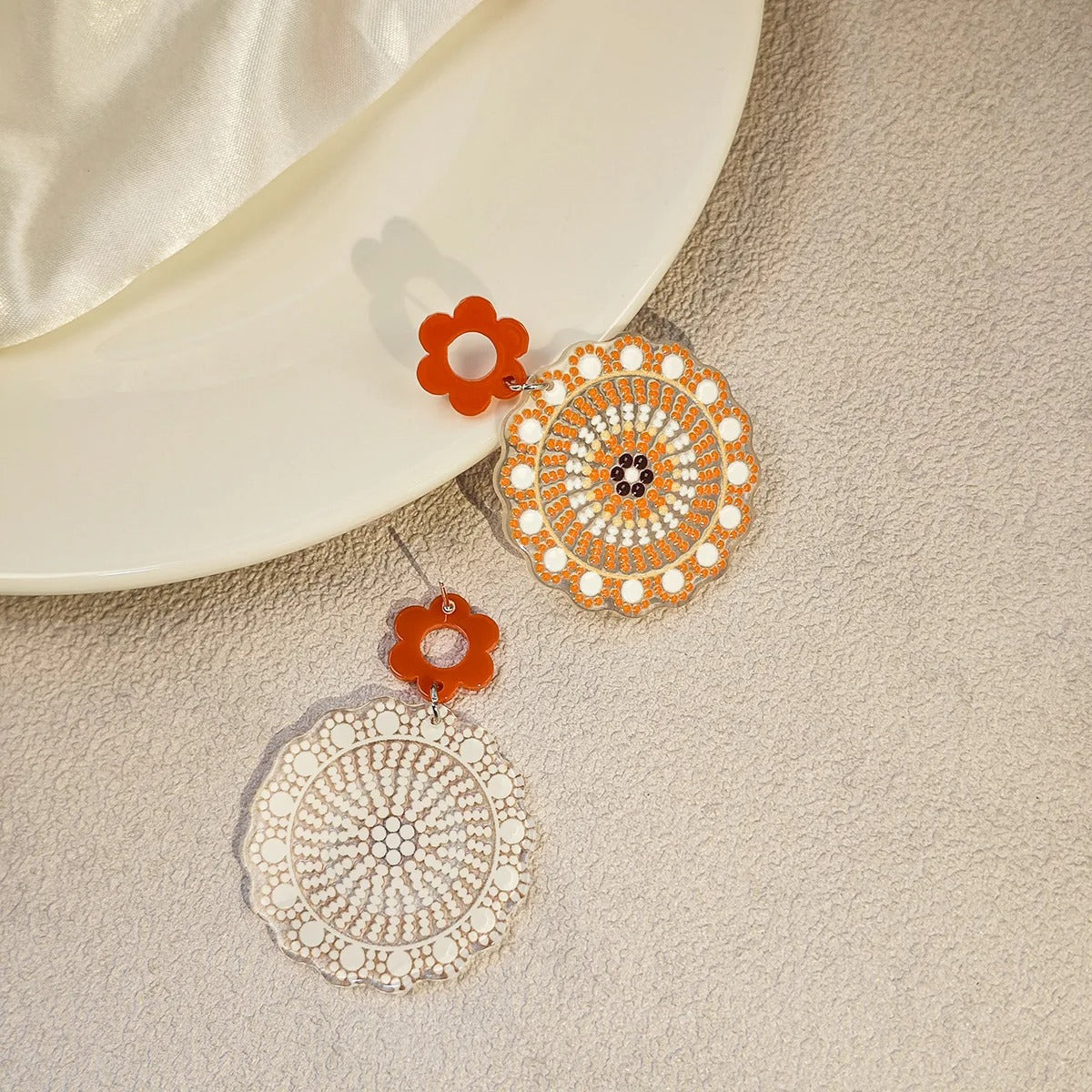 Summer Trend Boho Drop Earrings for Women Acrylic Pendants