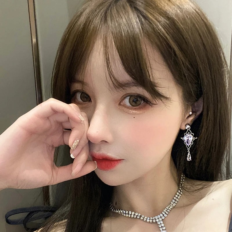Women’s Shiny Crystal Drop Earrings Party Fashion Jewelry