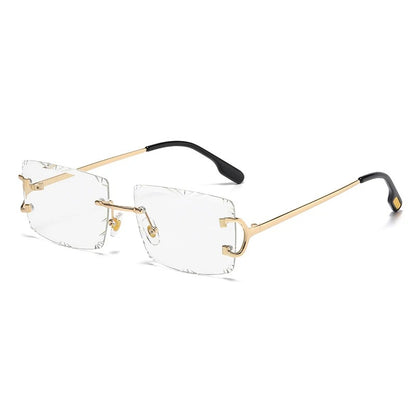 Men & Women Square Sunglasses Frameless Colored Lens Fashion