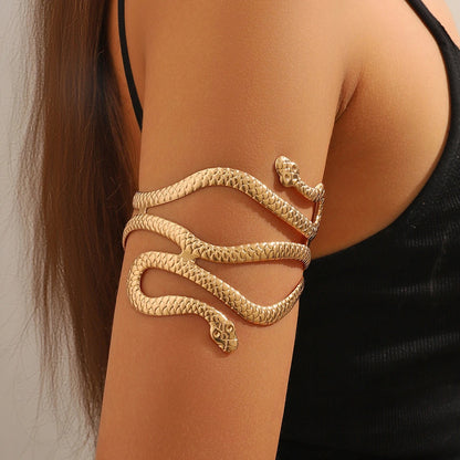 1PC Women's European and American Fashion Gold Geometric Arm Chain Bracelet, Date Travel Banquet Party Festival Dress up Gift