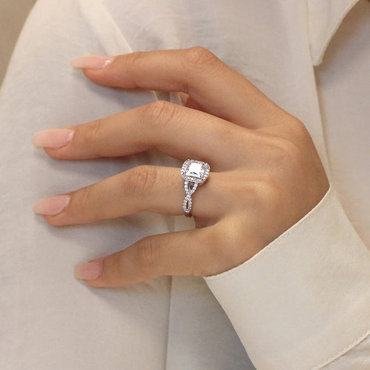 Women's Rings for Wedding Newly Designed Female Accessories Engagement Party Cubic Zirconia Statement Jewelry