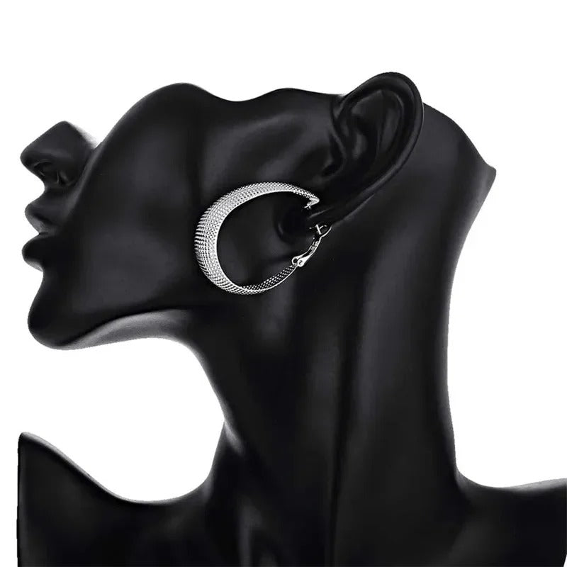 Silver Hoop Earrings for Women Wedding & Party Jewelry