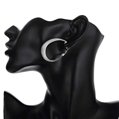 Silver Hoop Earrings for Women Wedding & Party Jewelry