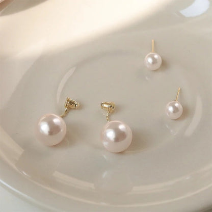 Pearl Pendant Back Hanging Earrings Elegant Jewelry for Women