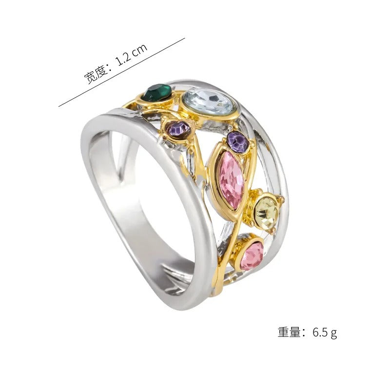 Crystal Quartz Magnetic Therapy Ring Women Weight Loss Jewelry