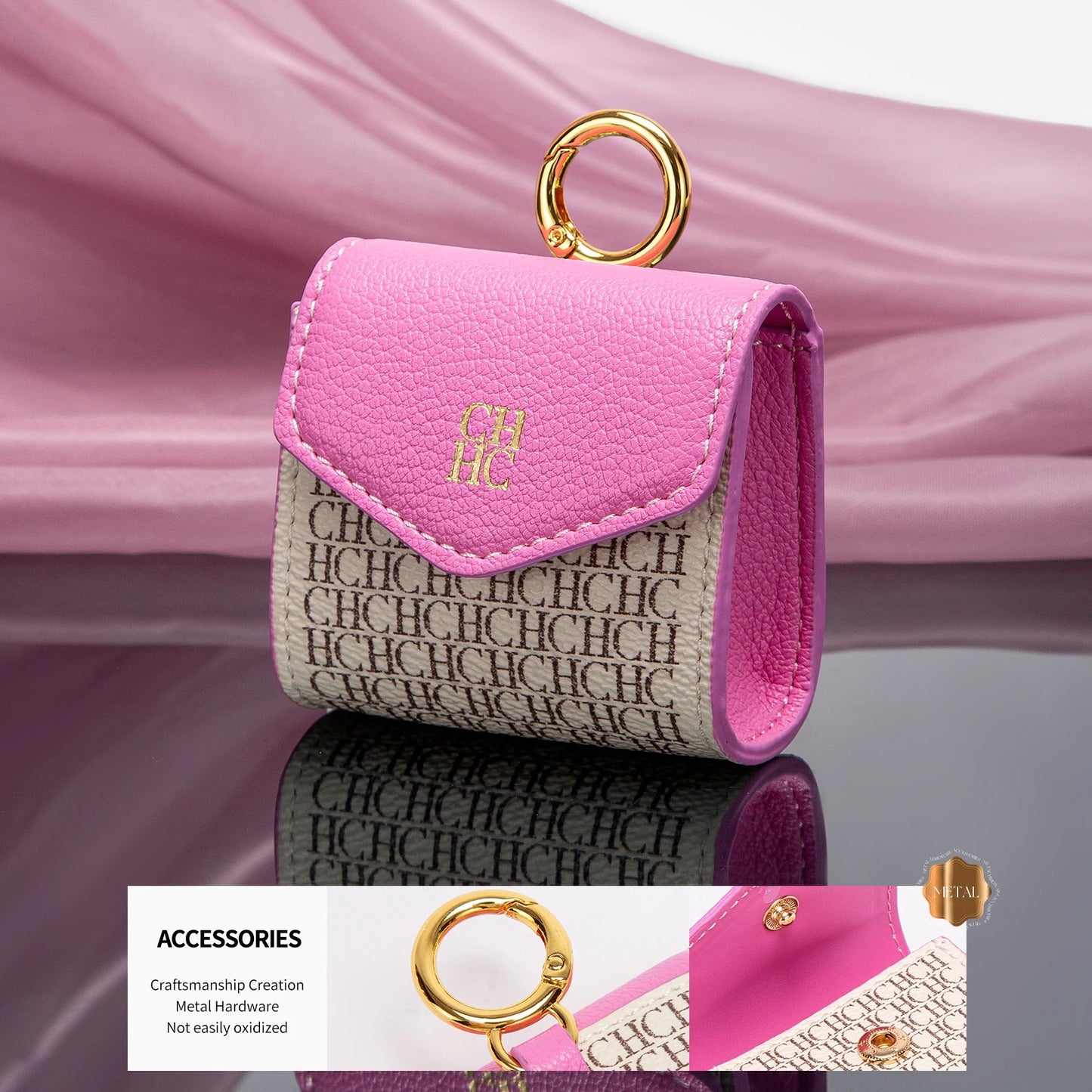 CHCH Mini Key & Wallet Bag Compact Earphone Holder for Women