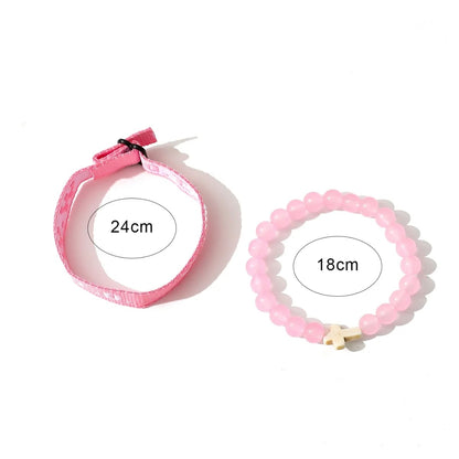 WWJD Cross Beaded Bracelet Set for Women Religious Jewelry