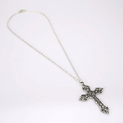 Fashion Christian Necklaces for Women Wen Gift Vintage Gothic for Cross Pendant Long Chain Necklace Choker Goth Punk Jewelry