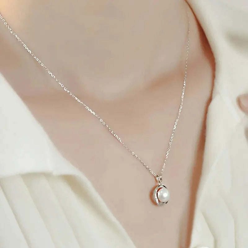 Delicate Bridal Wedding Necklace Graceful Female Simulate Pearl Pendant Accessories Elegant Lady Engagement Jewelry Gift