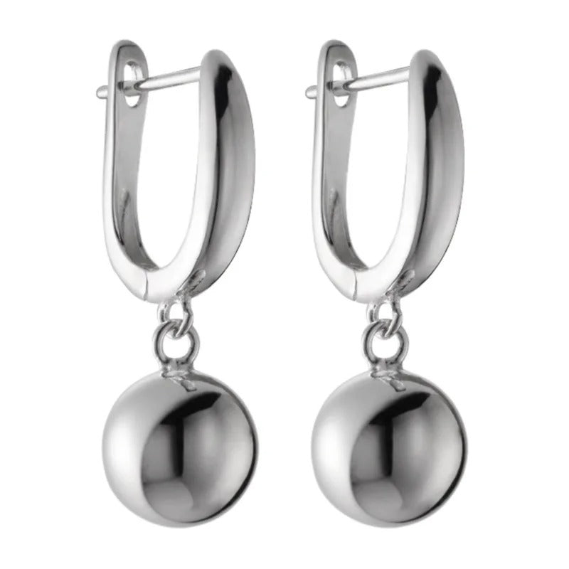 925 Sterling Silver Vintage Tassel Ball Earrings for Women