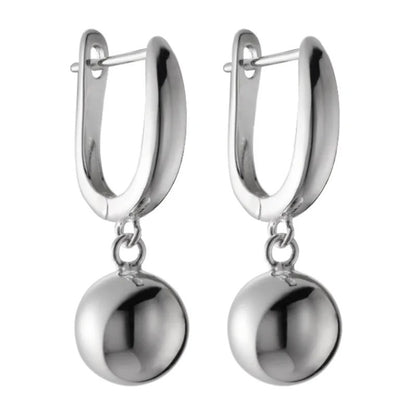 925 Sterling Silver Vintage Tassel Ball Earrings for Women