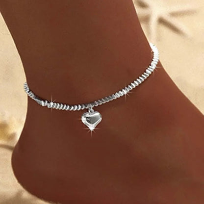 Heart & Cross Anklet Fashion Foot Jewelry for Women