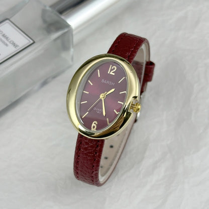 Hot Sale Brand Quartz Watch for Women Fashion Leather Strap Pigeon Egg Dial Watches Luxury Gift Girl Wristwatches