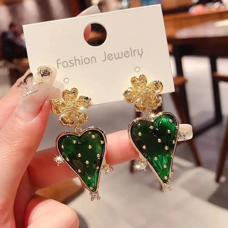 Exaggerated Strawberry Earrings Women Fashion Holiday Jewelry