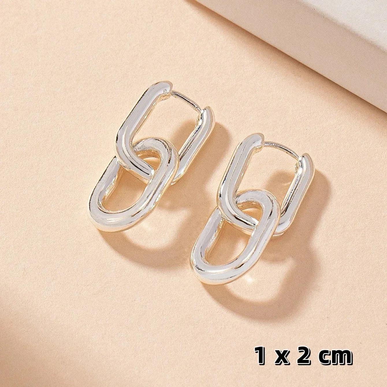 Gold Geometric Square Hoop Earrings Women Stainless Steel Fashion