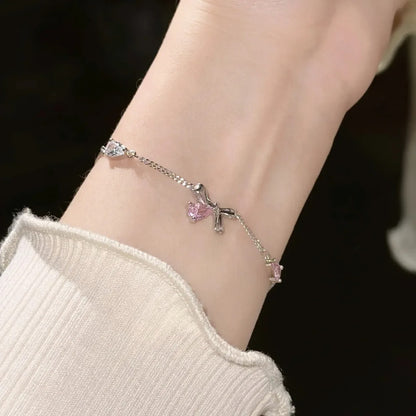 Shiny Cherry Blossom Bracelet for Women & Girls Moon Bow Style