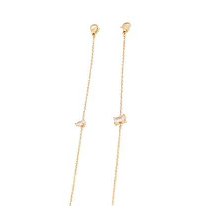 Summer Stainless Steel White Zircon Chain Bracelet Women Jewelry