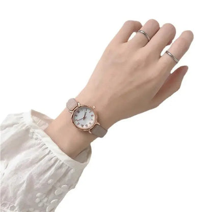 New women's fall fashion easy to take simple compact crowd watch female students casual small dial diamond college style