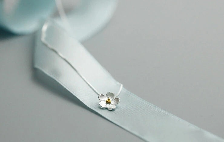 Wedding Bridal 925 Sterling Silver Cherry Flower Earrings Necklaces Jewelry Sets for Women Girls Party Gifts Pendientes