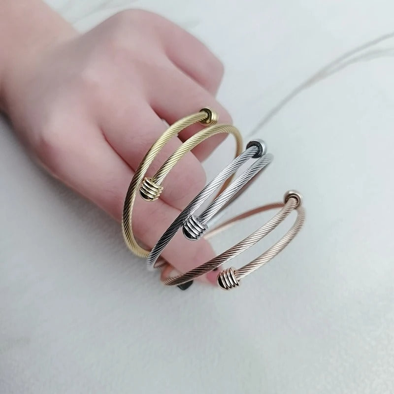 Stainless Steel Open Bracelet Unisex Waterproof Fashion Jewelry
