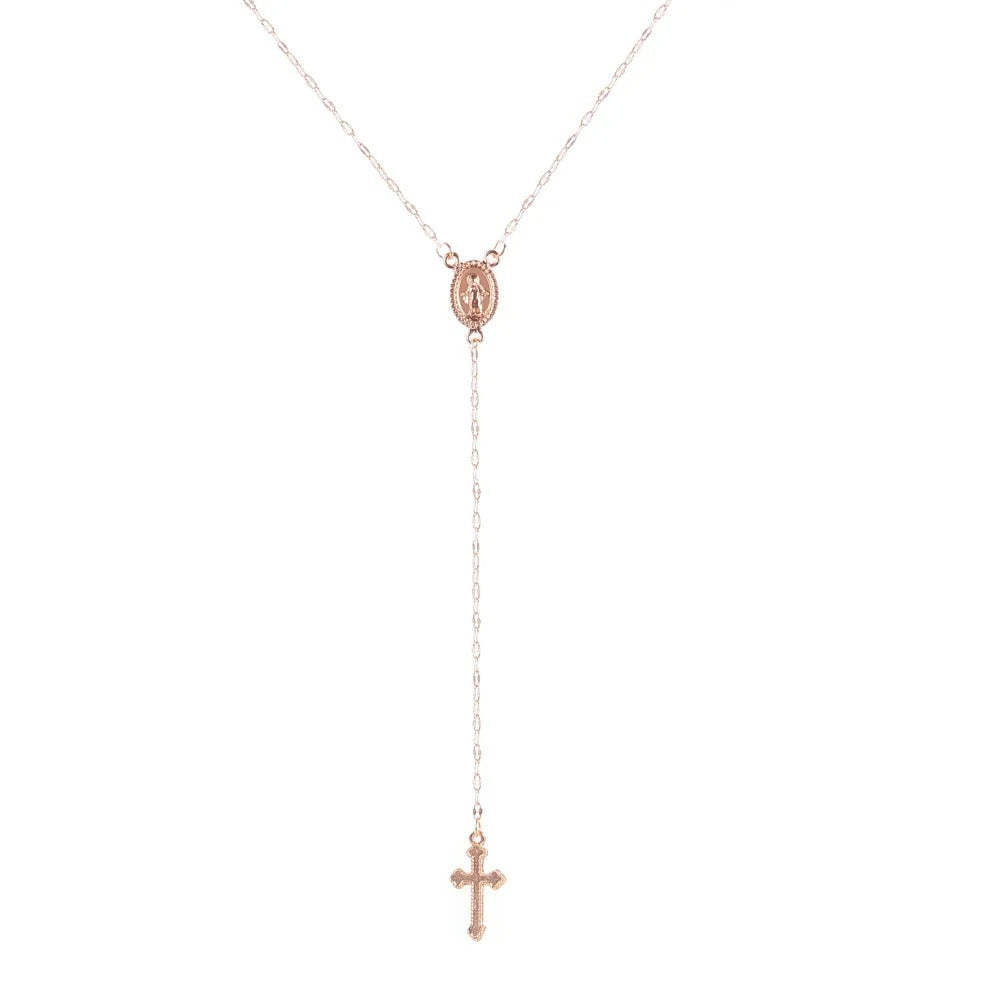 SUMENG 2025 New Fashion Vintage Christian Cross Bohemia Religious Rosary Pendant Necklace For Women Charm Jewelry Gifts
