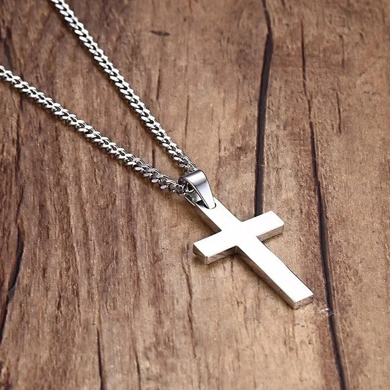 24 Inch Cross Pendant Necklace Christian Prayer Jewelry Gift