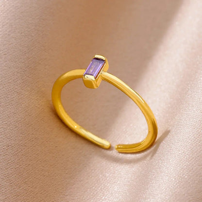 Trend Gold CZ Open Ring Women’s Wedding Finger Jewelry