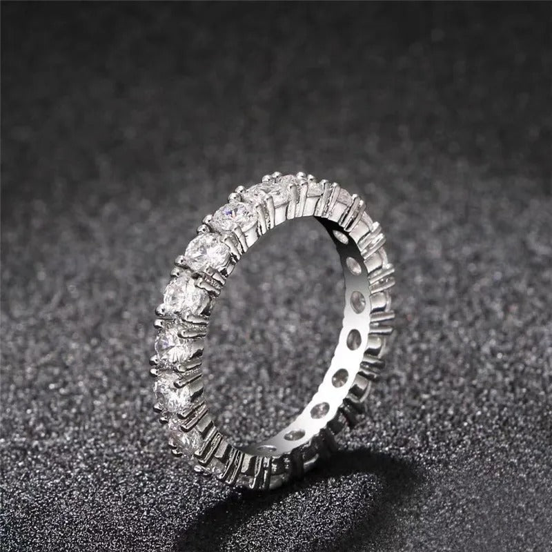 Women’s Bridal Zirconia Ring White Gold Plated Wedding Jewelry