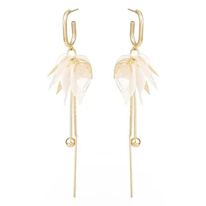 New Acrylic Leaf Long Tassel Earrings Fashion Geometric Jewelry